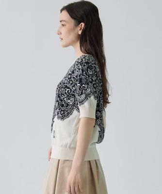 18ゲージ袋ジャカードレース柄ニット | LANVIN COLLECTION (Women