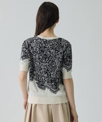 18ゲージ袋ジャカードレース柄ニット | LANVIN COLLECTION (Women 
