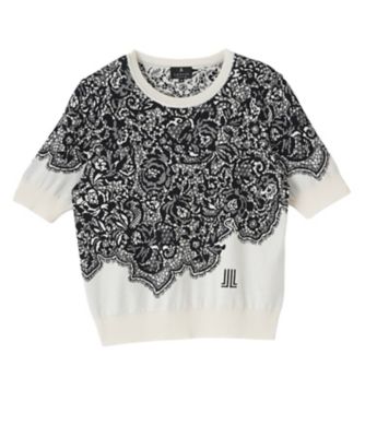 18ゲージ袋ジャカードレース柄ニット | LANVIN COLLECTION (Women