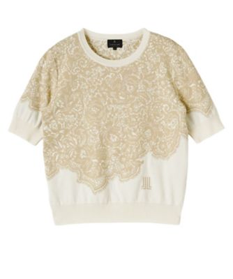 新品タグ付/定価8.5万✨ランバンコレクション 花柄刺繍レース 