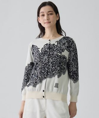 18ゲージ袋ジャカードレース柄カーディガン | LANVIN COLLECTION
