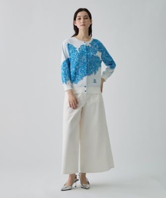 18ゲージ袋ジャカードレース柄カーディガン | LANVIN COLLECTION