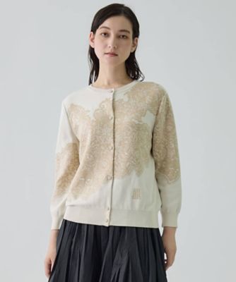 18ゲージ袋ジャカードレース柄カーディガン | LANVIN COLLECTION