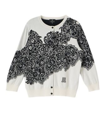 18ゲージ袋ジャカードレース柄カーディガン | LANVIN COLLECTION