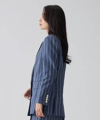 ストライプリネンウールジャケット | LANVIN COLLECTION (Women