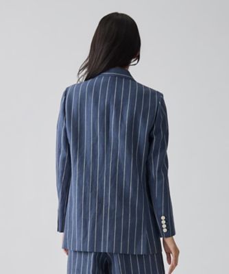 ストライプリネンウールジャケット | LANVIN COLLECTION (Women