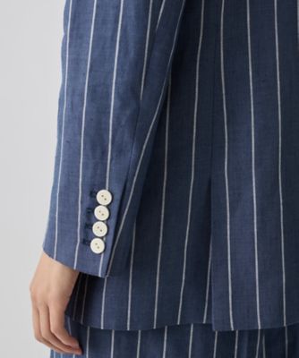 ストライプリネンウールジャケット | LANVIN COLLECTION (Women