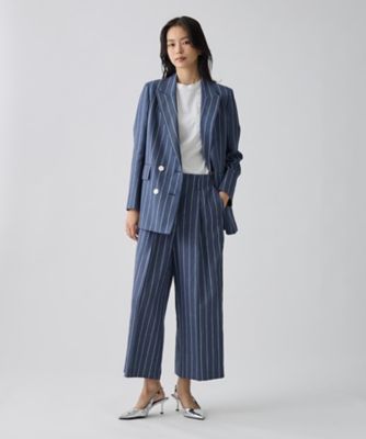 ストライプリネンウールジャケット | LANVIN COLLECTION (Women