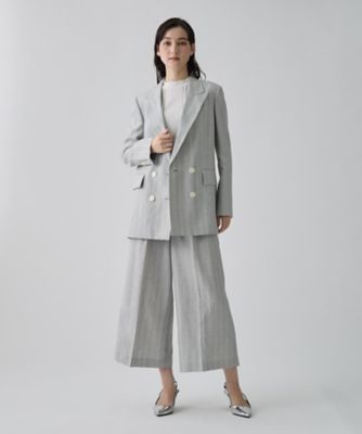 ストライプリネンウールジャケット | LANVIN COLLECTION (Women