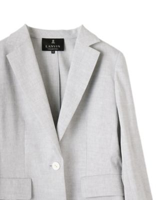 リネン混シングルエッセンシャルジャケット | LANVIN COLLECTION