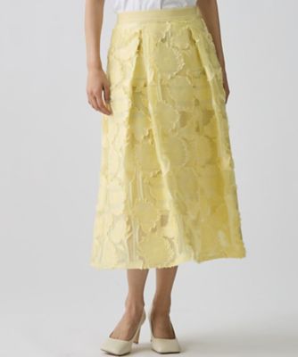 ＜LANVIN COLLECTION (Women)＞サンフラワーカットジャカードスカート