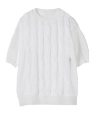 ＜LANVIN COLLECTION (Women)＞シアーコンビネーション・ニットソー