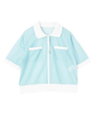 ＜LANVIN COLLECTION (Women)＞ショート丈エアリーブラウス