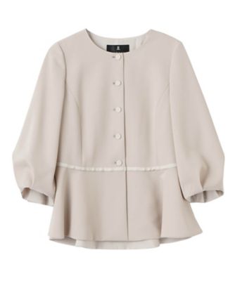 ベージュ系 LANVIN COLLECTION (Women)のノーカラージャケット