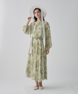ピンタック シフォンワンピース | LANVIN COLLECTION (Women)/ランバン