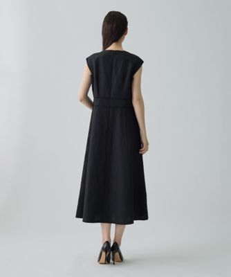 LANVIN COLLECTION 上品 フィット＆フレア ワンピース 40 ワイドショルダーフレアワンピース | LANVIN COLLECTION (Women