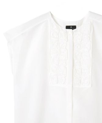 コットンシルク ローズ刺繍ブラウス | LANVIN COLLECTION (Women 