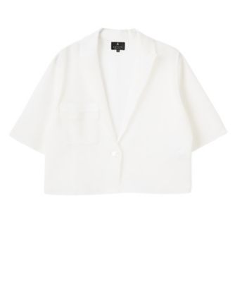 ラミーブレンド ドライニットジャケット | LANVIN COLLECTION (Women