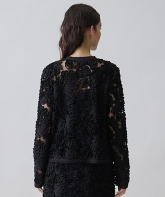 薔薇テープ刺繍・シフォンバイヤスジャケット | LANVIN COLLECTION
