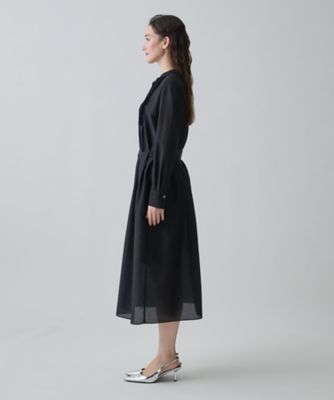 シルクコットンシアー・ピンキングモチーフワンピース | LANVIN