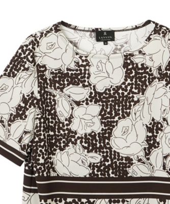 ドットフラワーボーダーワンピース | LANVIN COLLECTION (Women