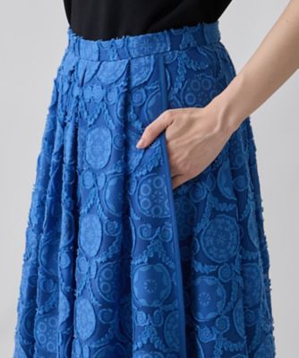 ウォールカットジャカード・ボックスタックスカート | LANVIN