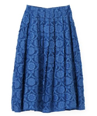 ウォールカットジャカード・ボックスタックスカート | LANVIN