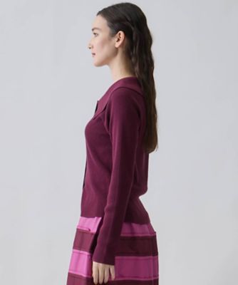 シルクウールカシミヤ ビッグカラーカーディガン | LANVIN COLLECTION