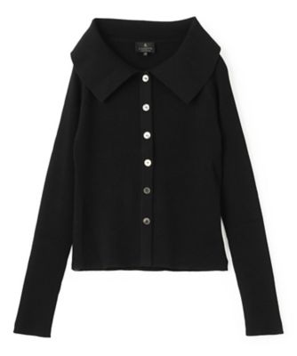 シルクウールカシミヤ ビッグカラーカーディガン | LANVIN COLLECTION
