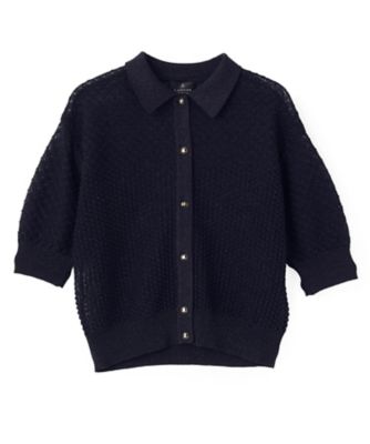 14ゲージメッシュ柄ラメプレーティングカーディガン | LANVIN