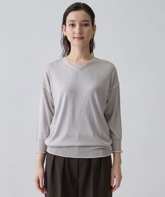16ゲージ Vネックドロップショルダーニット | LANVIN COLLECTION