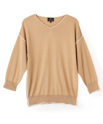 16ゲージ Vネックドロップショルダーニット | LANVIN COLLECTION