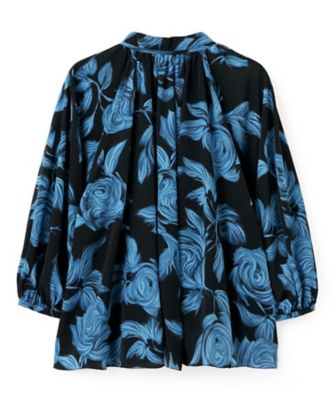 三巻千鳥仕立て ギャザースタンドブラウス | LANVIN COLLECTION (Women