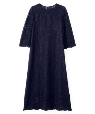 新品タグ付き✨定価約16万✨ランバンコレクション　綺麗カラー　総レースワンピース レースチュール切替えワンピース | LANVIN COLLECTION (Women