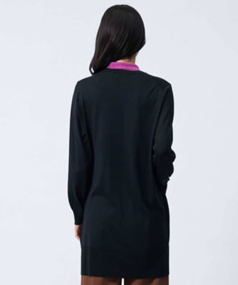 シルク100％ 配色ライン ロングカーディガン | LANVIN COLLECTION