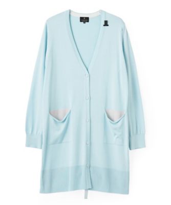 シルク100％ 配色ライン ロングカーディガン | LANVIN COLLECTION