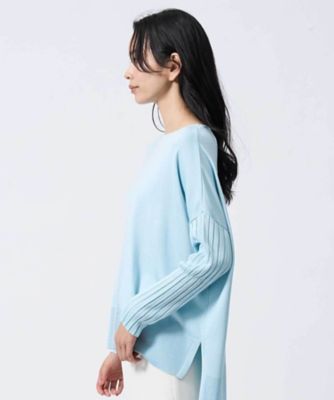 シルク100％ 袋インターシャライン プルオーバー | LANVIN