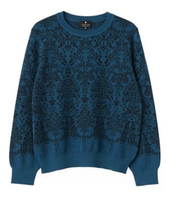 ブルーローズ　ランバン　セーター 18ゲージ袋ジャカードプルオーバニット | LANVIN COLLECTION (Women