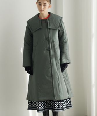おすすめ ヒートナビ使用】ライトタフタ中わたフレアコート | LANVIN en ジャケット・アウター