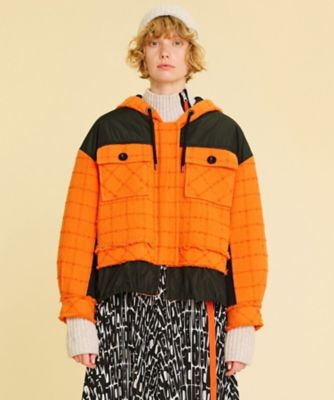 ＜LANVIN en Bleu (Women)＞タフタコンビ中わたブルゾン