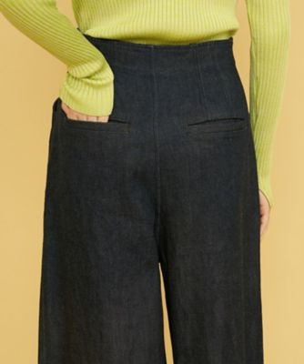 ロールアップワイドデニムパンツ