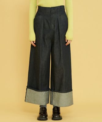 ボリュームワイドデニムパンツ | LANVIN en Bleu (Women