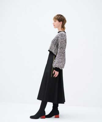 LANVIN en Bleu / ランバン オン ブルー クロップドツイードニット クロップドツイードニット | LANVIN en Bleu (Women)/ランバン
