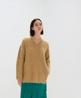 LANVIN en Bleu / ランバン オン ブルー Ｖネックシャギーニット Vネックシャギーニット | LANVIN en Bleu (Women)/ランバン