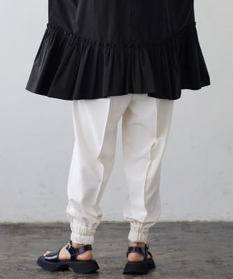 ポリエステルツイル裾ゴムパンツ