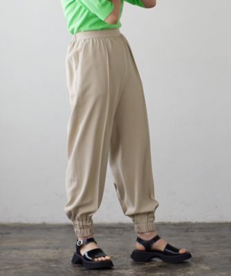 ポリエステルツイル裾ゴムパンツ