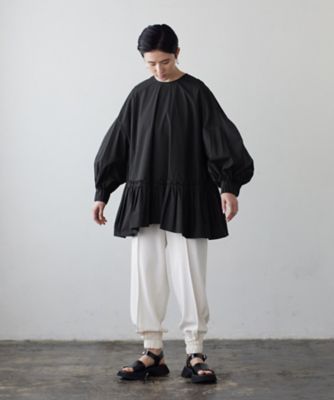 ポリエステルツイル裾ゴムパンツ