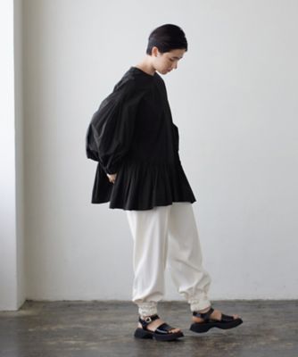 ポリエステルツイル裾ゴムパンツ
