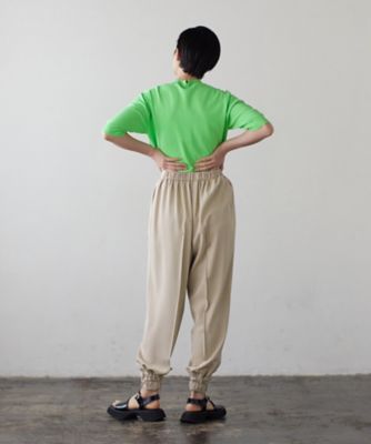 ポリエステルツイル裾ゴムパンツ