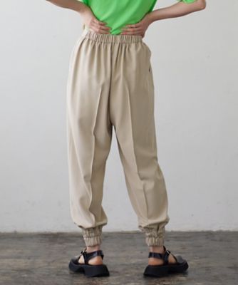 ポリエステルツイル裾ゴムパンツ